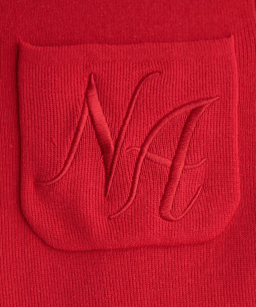 natural couture（ナチュラルクチュール）の「ロゴ刺繍ポケットカーディガン（カーディガン/ボレロ・レディース・ネイビー/ライム/レッド/チャコールグレー/オフホワイト・FREE）」の10枚目の写真