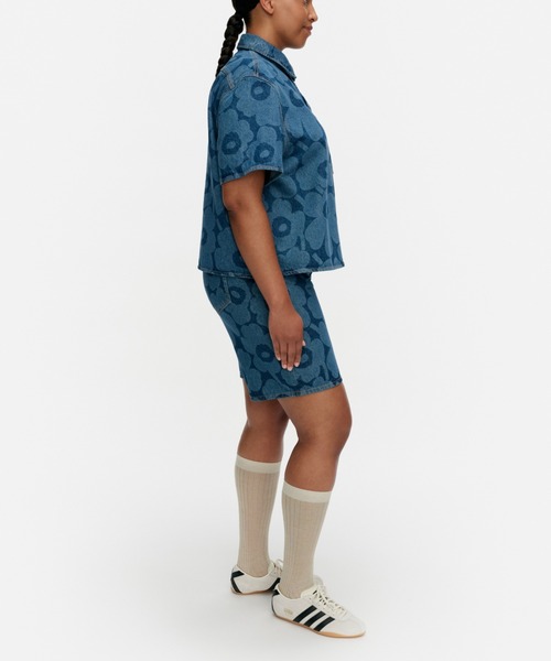 marimekko(マリメッコ)の「【Maridenim】Kuvata Unikko / Shirt(シャツ/ブラウス・レディース・ネイビー・32/34/36/38/40/42)」の6枚目の写真