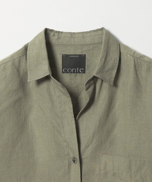 conte＞リネン ベーシックシャツ（シャツ/ブラウス）｜conte（コンテ