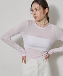 La nature linge】シアーチュールプルオーバー（Tシャツ/カットソー