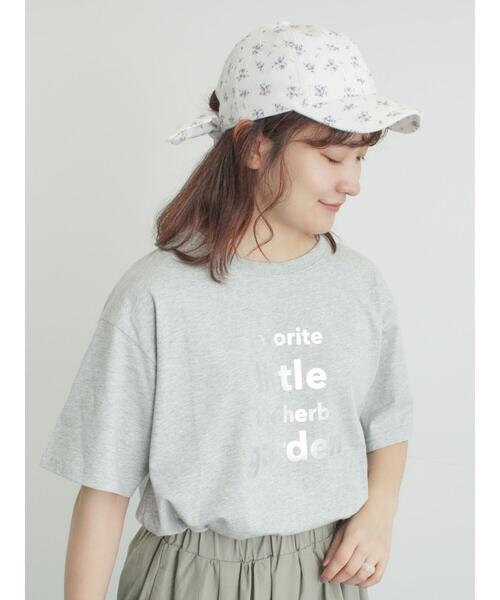 Samansa Mos2(サマンサ モスモス)の「【接触冷感】箔プリントTシャツ(Tシャツ/カットソー・レディース・グレー/チャコールグレー/オフホワイト・F)」の3枚目の写真