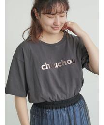 Samansa Mos2 | 【接触冷感】箔プリントTシャツ(Tシャツ/カットソー)