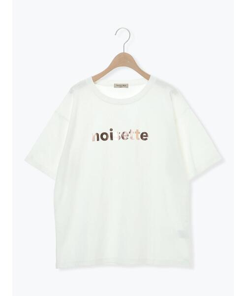 Samansa Mos2(サマンサ モスモス)の「【接触冷感】箔プリントTシャツ(Tシャツ/カットソー・レディース・グレー/チャコールグレー/オフホワイト・F)」の16枚目の写真