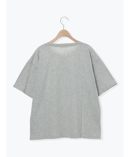 Samansa Mos2(サマンサ モスモス)の「【接触冷感】箔プリントTシャツ(Tシャツ/カットソー・レディース・グレー/チャコールグレー/オフホワイト・F)」の19枚目の写真