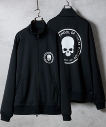NUMBER (N)INE（ナンバーナイン）の「SCHOOL OF VISUAL COMEDY PRINTED JERSEY STAND TRACK JACKET / スカルモチーフ ワンポイント バックプリント ジャージ スタンドネック トラックジャケット（ジャージ）」
