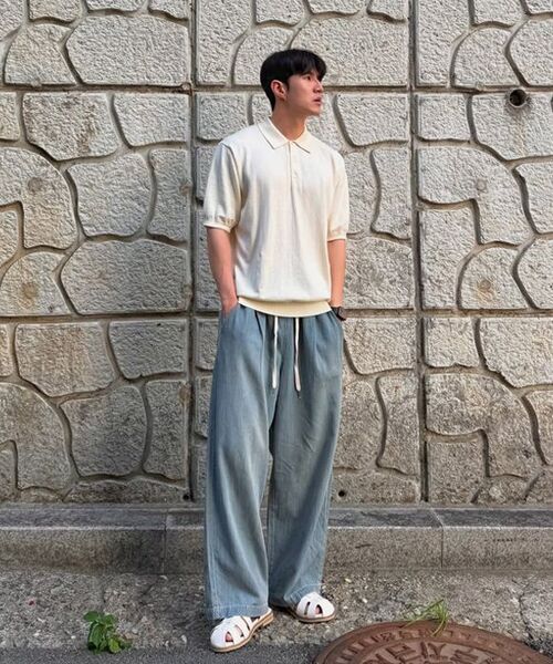 REFLYPERKY(リフライパーキー)の「LX8520リネンライクイージーバンディングリラックスデニム(Aqua grayish)(デニムパンツ・メンズ・その他・LARGE/MEDIUM)」の9枚目の写真