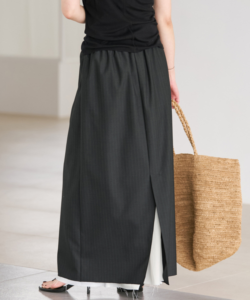 plage（プラージュ）の「toropical layered スカート（スカート・レディース・ブラック・36/38）」の21枚目の写真