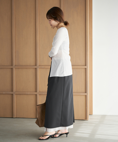 plage（プラージュ）の「toropical layered スカート（スカート・レディース・ブラック・36/38）」の19枚目の写真