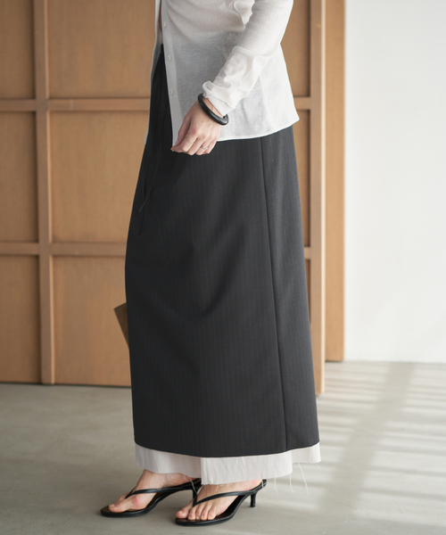 plage（プラージュ）の「toropical layered スカート（スカート・レディース・ブラック・36/38）」の15枚目の写真