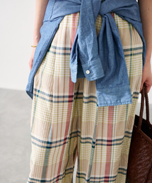 FRAMeWORK | BIGチェックイージーワイドパンツ(スラックス)