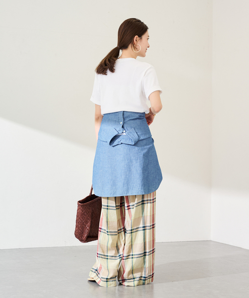 FRAMeWORK(フレームワーク)の「BIGチェックイージーワイドパンツ(スラックス・レディース・イエロー/ブルー系その他・38/36)」の18枚目の写真