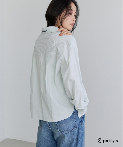 VIS(ビス)の「【SWIMMER×VIS】ポイント刺しゅうストライプシャツ(シャツ/ブラウス・レディース・ブルー系その他4/グリーン系その他/レッド系その他・FREE)」の18枚目の写真