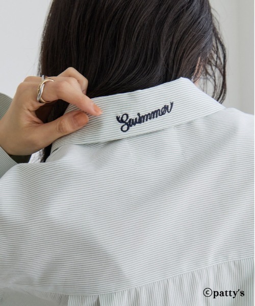VIS(ビス)の「【SWIMMER×VIS】ポイント刺しゅうストライプシャツ(シャツ/ブラウス・レディース・ブルー系その他4/グリーン系その他/レッド系その他・FREE)」の15枚目の写真