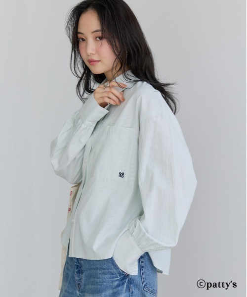 VIS(ビス)の「【SWIMMER×VIS】ポイント刺しゅうストライプシャツ(シャツ/ブラウス・レディース・ブルー系その他4/グリーン系その他/レッド系その他・FREE)」の17枚目の写真