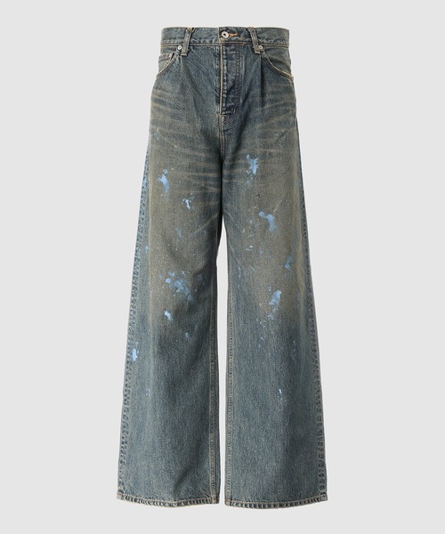 DAIRIKU(ダイリク)の「Paint Wide Denim Pants(デニムパンツ・メンズ・インディゴブルー・29(M)/31(L))」の1枚目の写真