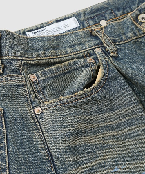 DAIRIKU(ダイリク)の「Paint Wide Denim Pants(デニムパンツ・メンズ・インディゴブルー・29(M)/31(L))」の4枚目の写真