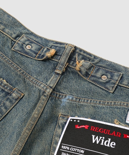 DAIRIKU(ダイリク)の「Paint Wide Denim Pants(デニムパンツ・メンズ・インディゴブルー・29(M)/31(L))」の7枚目の写真