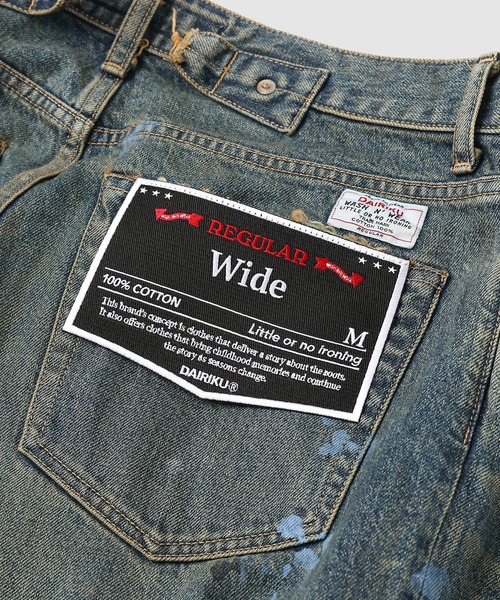 DAIRIKU(ダイリク)の「Paint Wide Denim Pants(デニムパンツ・メンズ・インディゴブルー・29(M)/31(L))」の8枚目の写真