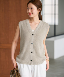 ≪WEB限定 / 追加≫ウォッシャブルPLリネン混2WAYニット 2