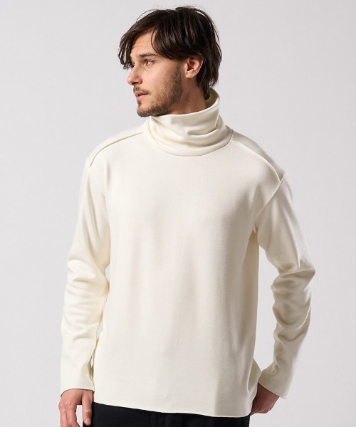 wjk（ダヴルジェイケイ）の「mlt5663- back boa cut-off highneck ハイネックカットソー(7143 pe57j)（Tシャツ/カットソー・メンズ・ブラック/ホワイト/チャコール・S/M/L/XL）」の12枚目の写真