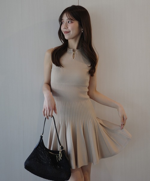 FLARE KNIT MINI DRESS（ワンピース）｜EIMY ISTOIRE（エイミー