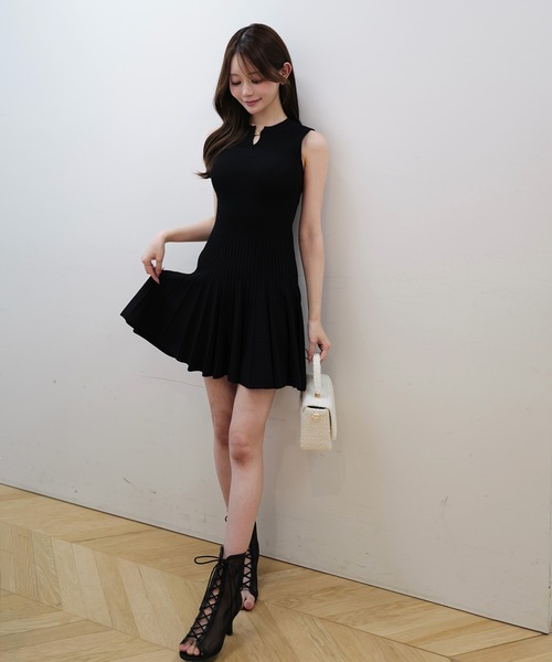FLARE KNIT MINI DRESS（ワンピース）｜EIMY ISTOIRE（エイミー