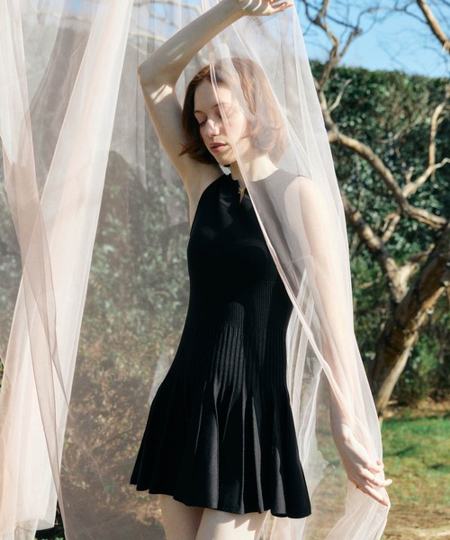 FLARE KNIT MINI DRESS（ワンピース）｜EIMY ISTOIRE（エイミー