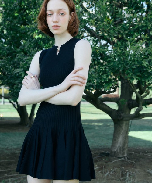 FLARE KNIT MINI DRESS（ワンピース）｜EIMY ISTOIRE（エイミー
