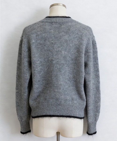 Miniministore(ミニミニストア)の「ハートボタンニットカーディガン長袖韓国風(ニット/セーター・レディース・グレー/アイボリー・FREE)」の15枚目の写真