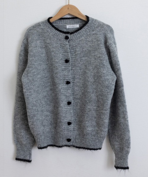 Miniministore(ミニミニストア)の「ハートボタンニットカーディガン長袖韓国風(ニット/セーター・レディース・グレー/アイボリー・FREE)」の16枚目の写真