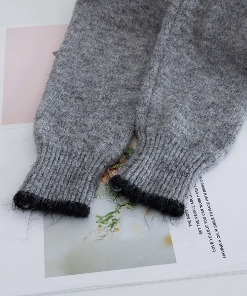 Miniministore(ミニミニストア)の「ハートボタンニットカーディガン長袖韓国風(ニット/セーター・レディース・グレー/アイボリー・FREE)」の19枚目の写真