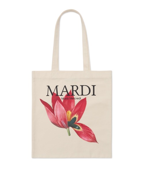Mardi Mercredi(マルディメクルディ)の「CANVAS BAG LILIES & ROSES / キャンバス バック リリー & ローズ(エコバッグ/サブバッグ・レディース・ブラック×イエロー/ホワイト×イエロー/ホワイト×パープル/ホワイト/ホワイト×レッド/ブラック×レッド/ブラック/ホワイト×ピンク/ブラック×ピンク/ブラック×パープル・FREE)」の3枚目の写真