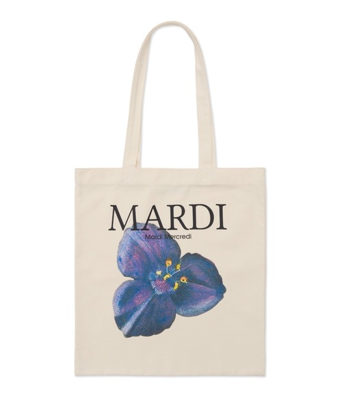 Mardi Mercredi(マルディメクルディ)の「CANVAS BAG LILIES & ROSES / キャンバス バック リリー & ローズ(エコバッグ/サブバッグ・レディース・ブラック×イエロー/ホワイト×イエロー/ホワイト×パープル/ホワイト/ホワイト×レッド/ブラック×レッド/ブラック/ホワイト×ピンク/ブラック×ピンク/ブラック×パープル・FREE)」の4枚目の写真
