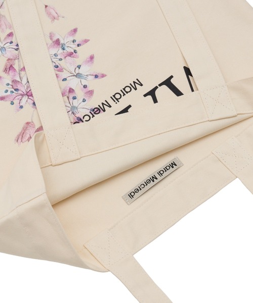 Mardi Mercredi(マルディメクルディ)の「CANVAS BAG LILIES & ROSES / キャンバス バック リリー & ローズ(エコバッグ/サブバッグ・レディース・ブラック×イエロー/ホワイト×イエロー/ホワイト×パープル/ホワイト/ホワイト×レッド/ブラック×レッド/ブラック/ホワイト×ピンク/ブラック×ピンク/ブラック×パープル・FREE)」の21枚目の写真