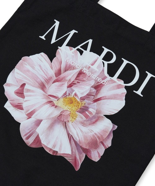 Mardi Mercredi(マルディメクルディ)の「CANVAS BAG LILIES & ROSES / キャンバス バック リリー & ローズ(エコバッグ/サブバッグ・レディース・ブラック×イエロー/ホワイト×イエロー/ホワイト×パープル/ホワイト/ホワイト×レッド/ブラック×レッド/ブラック/ホワイト×ピンク/ブラック×ピンク/ブラック×パープル・FREE)」の17枚目の写真