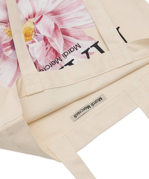 Mardi Mercredi(マルディメクルディ)の「CANVAS BAG LILIES & ROSES / キャンバス バック リリー & ローズ(エコバッグ/サブバッグ・レディース・ブラック×イエロー/ホワイト×イエロー/ホワイト×パープル/ホワイト/ホワイト×レッド/ブラック×レッド/ブラック/ホワイト×ピンク/ブラック×ピンク/ブラック×パープル・FREE)」の15枚目の写真