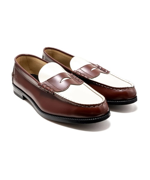 The Kenford Fineshoes（ケンフォードファインシューズ）の「COMBI LOAFERS  DARK BROWN WHITE（ローファー・メンズ・ダークブラウン・25/27.5/27/26.5/26/25.5）」の2枚目の写真
