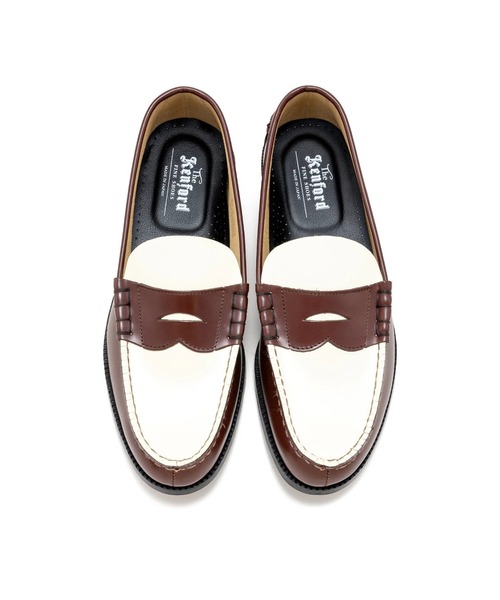 The Kenford Fineshoes（ケンフォードファインシューズ）の「COMBI LOAFERS  DARK BROWN WHITE（ローファー・メンズ・ダークブラウン・25/27.5/27/26.5/26/25.5）」の3枚目の写真