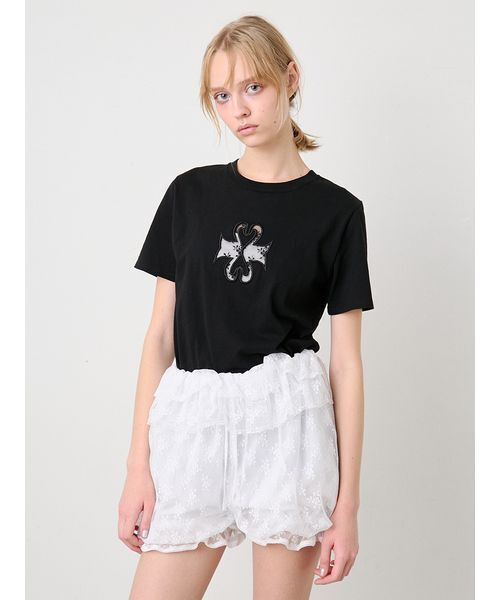 SORIN(ソリン )の「Lace Cutwork Tshirt/レースカットワークTシャツ(Tシャツ/カットソー・レディース・ブラック/ホワイト・38)」の8枚目の写真