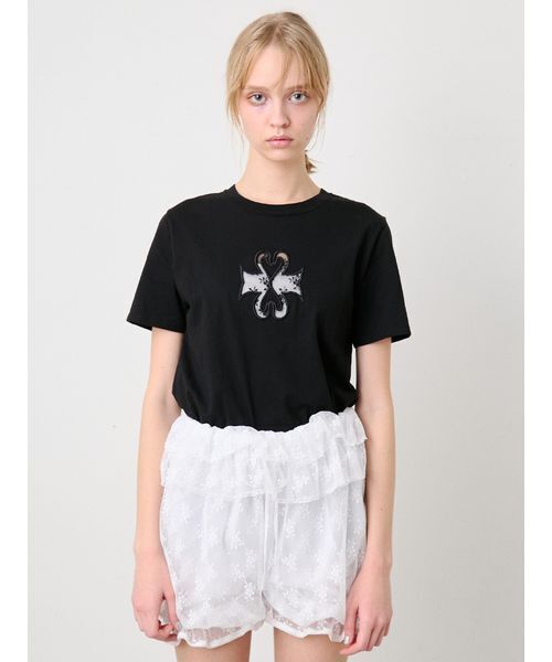 SORIN(ソリン )の「Lace Cutwork Tshirt/レースカットワークTシャツ(Tシャツ/カットソー・レディース・ブラック/ホワイト・38)」の14枚目の写真