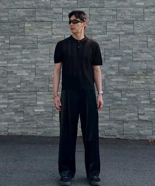 KNITTED（ニッティド）の「リネンスカシカラー半袖ニットBLACK（ニット/セーター・レディース・その他・MEDIUM/LARGE/X-LARGE）」の12枚目の写真