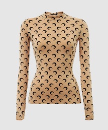MARINE SERRE（マリーン・セル）の「MOON PRINTED JERSEY LS HIGHNECK TOP（Tシャツ/カットソー）」
