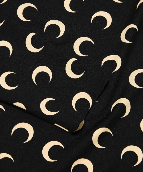 MARINE SERRE（マリーン・セル）の「MOON PRINTED JERSEY LS HIGHNECK TOP（Tシャツ/カットソー・レディース・ホワイト/ブラック/ベージュ・M/S/XS）」の5枚目の写真