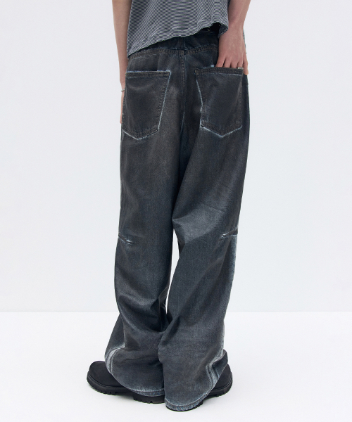 MAISON MINED(メゾンミネド)の「DARK WAX COATED DENIM PANTS BLUE(デニムパンツ・メンズ・その他・SMALL/MEDIUM/LARGE)」の6枚目の写真