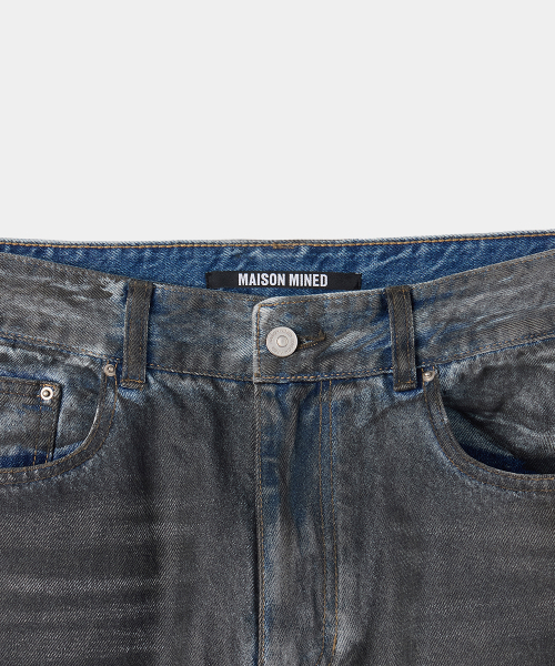MAISON MINED(メゾンミネド)の「DARK WAX COATED DENIM PANTS BLUE(デニムパンツ・メンズ・その他・SMALL/MEDIUM/LARGE)」の9枚目の写真