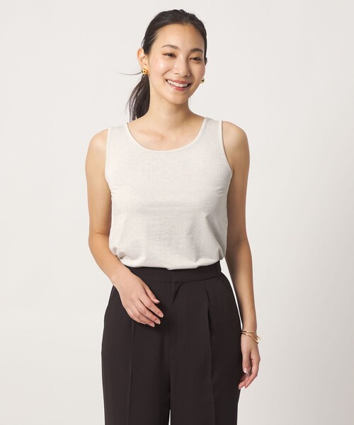 A DAY IN THE LIFE UNITED ARROWS（アデイインザライフユナイテッドアローズ）の「ラメ ベア タンクトップ＜A DAY IN THE LIFE＞（Tシャツ/カットソー・レディース・ライトグレー/その他1/ブラック・FREE）」の2枚目の写真