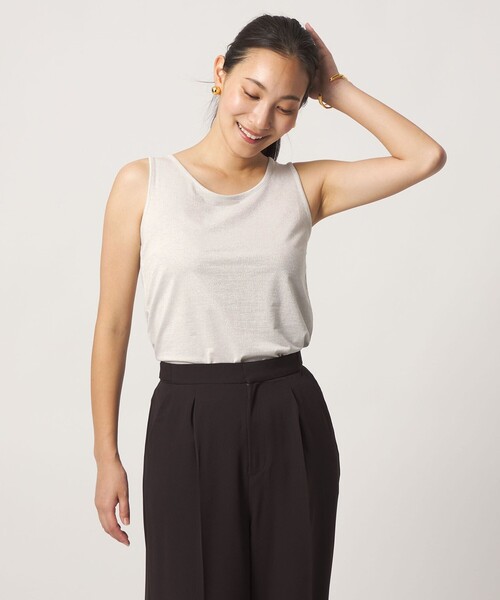 A DAY IN THE LIFE UNITED ARROWS（アデイインザライフユナイテッドアローズ）の「ラメ ベア タンクトップ＜A DAY IN THE LIFE＞（Tシャツ/カットソー・レディース・ライトグレー/その他1/ブラック・FREE）」の4枚目の写真