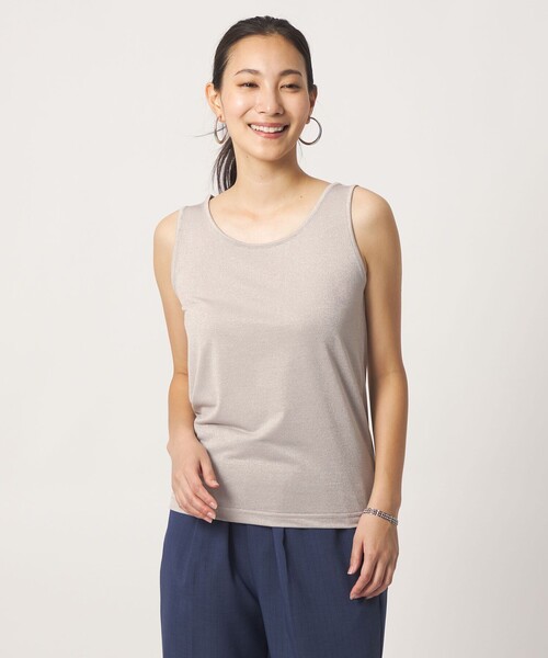 A DAY IN THE LIFE UNITED ARROWS（アデイインザライフユナイテッドアローズ）の「ラメ ベア タンクトップ＜A DAY IN THE LIFE＞（Tシャツ/カットソー・レディース・ライトグレー/その他1/ブラック・FREE）」の6枚目の写真