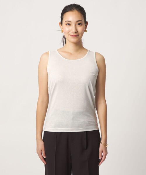 A DAY IN THE LIFE UNITED ARROWS（アデイインザライフユナイテッドアローズ）の「ラメ ベア タンクトップ＜A DAY IN THE LIFE＞（Tシャツ/カットソー・レディース・ライトグレー/その他1/ブラック・FREE）」の7枚目の写真