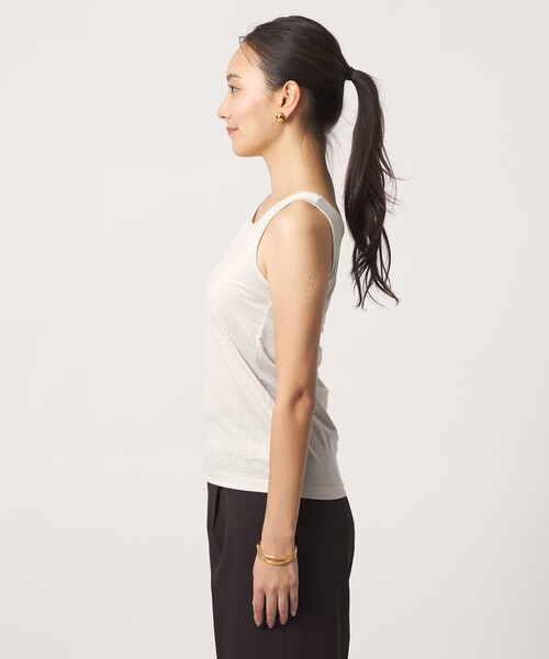 A DAY IN THE LIFE UNITED ARROWS（アデイインザライフユナイテッドアローズ）の「ラメ ベア タンクトップ＜A DAY IN THE LIFE＞（Tシャツ/カットソー・レディース・ライトグレー/その他1/ブラック・FREE）」の8枚目の写真